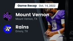 Recap: Mount Vernon  vs. Rains  2022