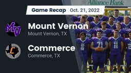 Recap: Mount Vernon  vs. Commerce  2022