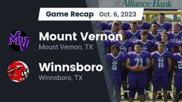Recap: Mount Vernon  vs. Winnsboro  2023