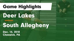 Deer Lakes  vs South Allegheny  Game Highlights - Dec. 14, 2018