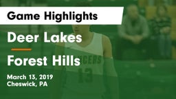 Deer Lakes  vs Forest Hills  Game Highlights - March 13, 2019