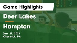 Deer Lakes  vs Hampton  Game Highlights - Jan. 29, 2021