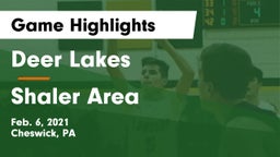 Deer Lakes  vs Shaler Area  Game Highlights - Feb. 6, 2021