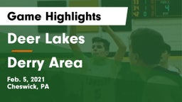 Deer Lakes  vs Derry Area Game Highlights - Feb. 5, 2021