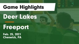 Deer Lakes  vs Freeport  Game Highlights - Feb. 25, 2021