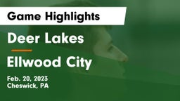 Deer Lakes  vs Ellwood City  Game Highlights - Feb. 20, 2023