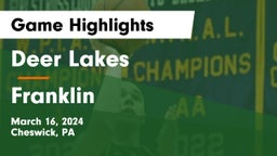 Deer Lakes  vs Franklin  Game Highlights - March 16, 2024