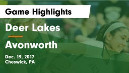 Deer Lakes  vs Avonworth  Game Highlights - Dec. 19, 2017