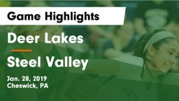 Deer Lakes  vs Steel Valley  Game Highlights - Jan. 28, 2019