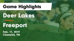 Deer Lakes  vs Freeport  Game Highlights - Feb. 11, 2019