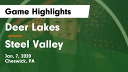 Deer Lakes  vs Steel Valley Game Highlights - Jan. 7, 2020