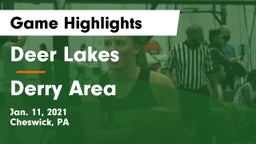 Deer Lakes  vs Derry Area Game Highlights - Jan. 11, 2021