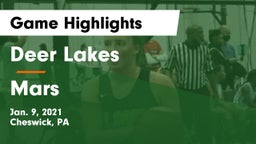 Deer Lakes  vs Mars  Game Highlights - Jan. 9, 2021