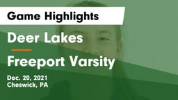 Deer Lakes  vs Freeport Varsity Game Highlights - Dec. 20, 2021