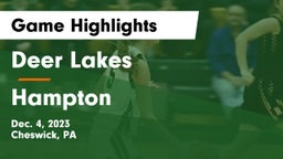 Deer Lakes  vs Hampton  Game Highlights - Dec. 4, 2023