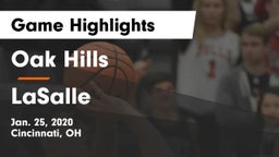 Oak Hills  vs LaSalle  Game Highlights - Jan. 25, 2020