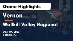 Vernon  vs Wallkill Valley Regional  Game Highlights - Dec. 27, 2023