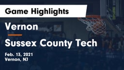 Vernon  vs Sussex County Tech  Game Highlights - Feb. 13, 2021