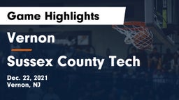 Vernon  vs Sussex County Tech  Game Highlights - Dec. 22, 2021