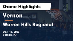 Vernon  vs Warren Hills Regional  Game Highlights - Dec. 16, 2023