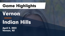 Vernon  vs Indian Hills  Game Highlights - April 5, 2022