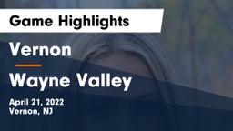 Vernon  vs Wayne Valley  Game Highlights - April 21, 2022