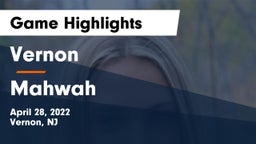 Vernon  vs Mahwah  Game Highlights - April 28, 2022