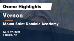Vernon  vs Mount Saint Dominic Academy Game Highlights - April 19, 2023