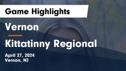 Vernon  vs Kittatinny Regional  Game Highlights - April 27, 2024