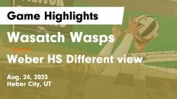 Wasatch Wasps vs Weber HS Different view Game Highlights - Aug. 24, 2023