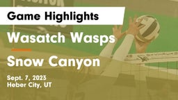 Wasatch Wasps vs Snow Canyon  Game Highlights - Sept. 7, 2023