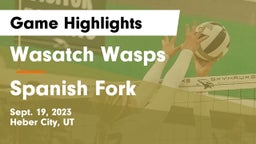 Wasatch Wasps vs Spanish Fork  Game Highlights - Sept. 19, 2023
