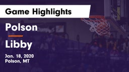 Polson  vs Libby  Game Highlights - Jan. 18, 2020