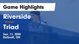 Riverside  vs Triad  Game Highlights - Jan. 11, 2020