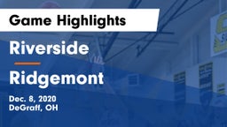 Riverside  vs Ridgemont  Game Highlights - Dec. 8, 2020