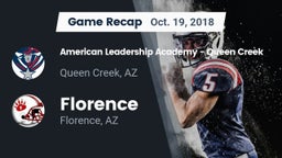 Recap: American Leadership Academy - Queen Creek vs. Florence  2018