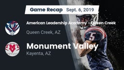 Recap: American Leadership Academy - Queen Creek vs. Monument Valley  2019