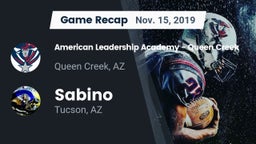 Recap: American Leadership Academy - Queen Creek vs. Sabino  2019