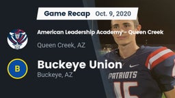 Recap: American Leadership Academy - Queen Creek vs. Buckeye Union  2020