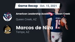Recap: American Leadership Academy - Queen Creek vs. Marcos de Niza  2021