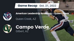 Recap: American Leadership Academy - Queen Creek vs. Campo Verde  2022