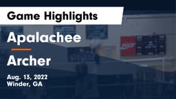 Apalachee  vs Archer  Game Highlights - Aug. 13, 2022