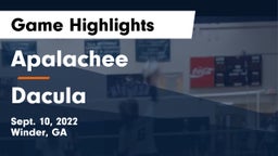 Apalachee  vs Dacula Game Highlights - Sept. 10, 2022