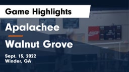 Apalachee  vs Walnut Grove Game Highlights - Sept. 15, 2022