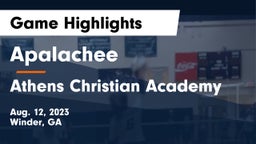 Apalachee  vs Athens Christian Academy Game Highlights - Aug. 12, 2023