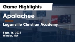 Apalachee  vs Loganville Christian Academy Game Highlights - Sept. 16, 2023