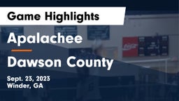 Apalachee  vs Dawson County Game Highlights - Sept. 23, 2023