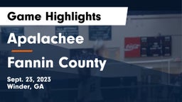 Apalachee  vs Fannin County Game Highlights - Sept. 23, 2023