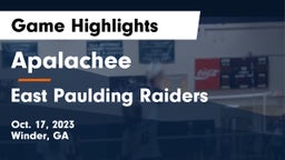 Apalachee  vs East Paulding Raiders  Game Highlights - Oct. 17, 2023
