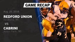 Recap: Redford Union  vs. Cabrini  2016